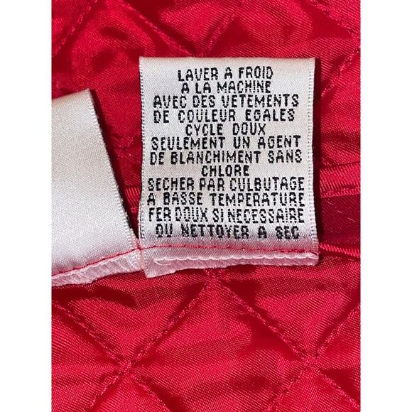 Talbots Red Diamond Quilted Jacket - Size L -‎ Quilted with Stretch - Picture 6 of 8